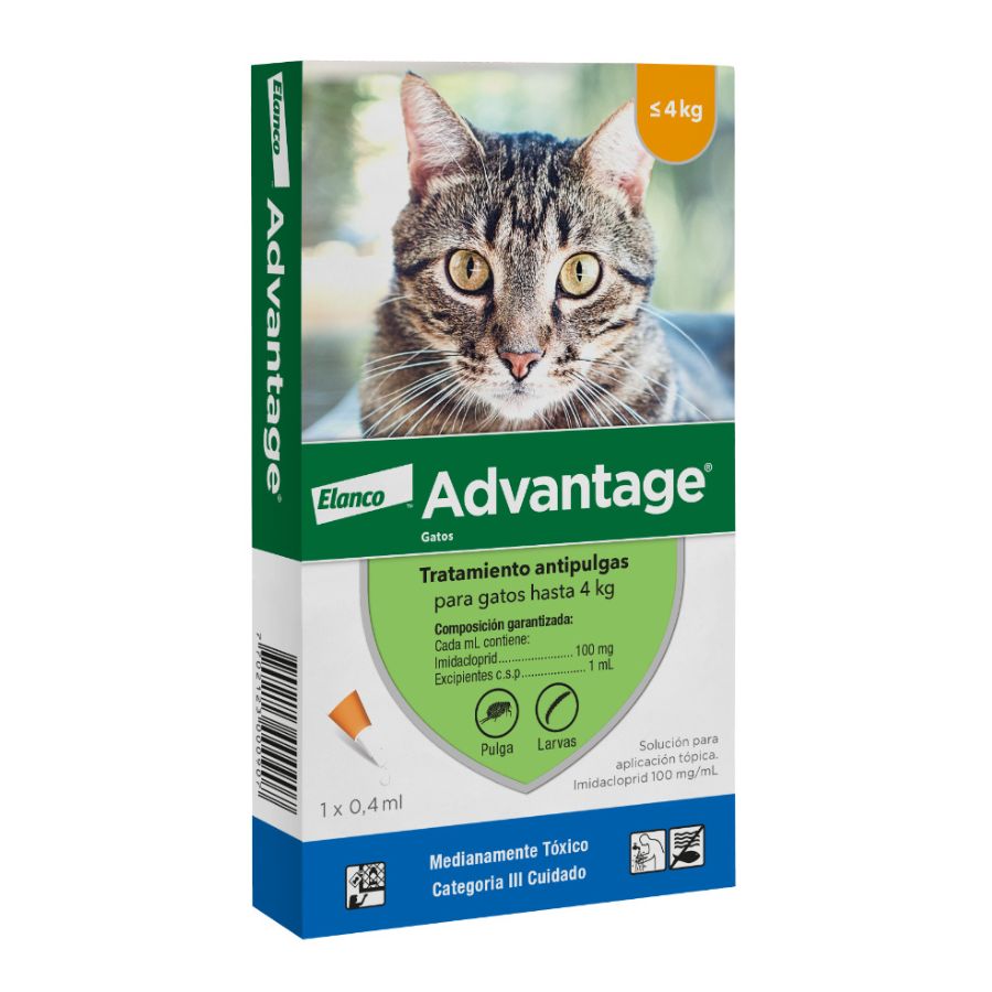 Desparasitante Advantage para gato de hasta 4 KG